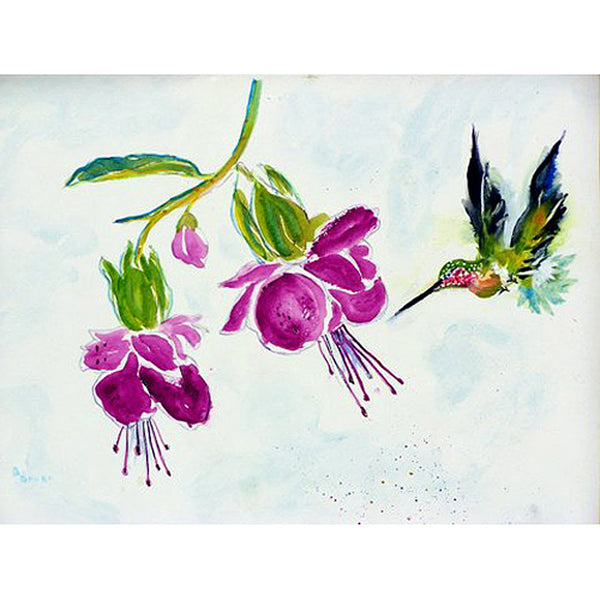 Purple Hummingbird Door Mat