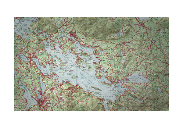Lake Winnipesaukee, NH Nautical Map Door Mat