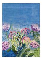 Frog & Pink Flowers Garden Flag