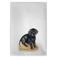 Black Lab Puppy Towel