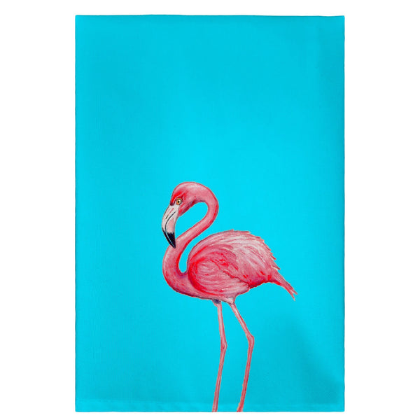 Flamingo on Teal Guest Towel