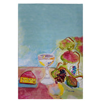 Wine and Cheese Guest Towel