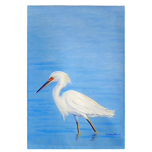 Stalking Snowy Egret Guest Towel