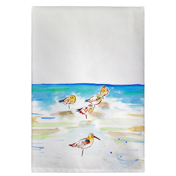 Five Sanderlings Guest Towel