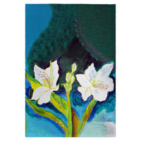 White Lilies Guest Towel