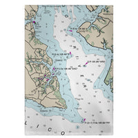 Pungo River, NC Nautical Map Guest Towel