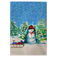 Snowman & Sled Guest Towel