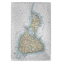 Block Island, RI Nautical Map Guest Towel