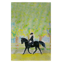 Black Horse & Rider Guest Towel