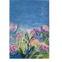 Frog & Pink Flowers Guest Towel