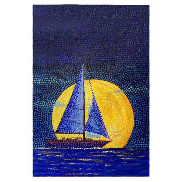 Moonrise Sailboat Guest Towel