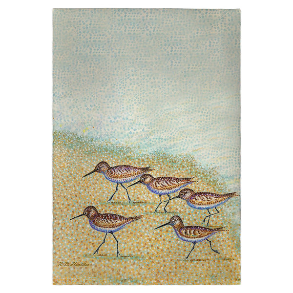 Pointillist Sanderlings Guest Towel