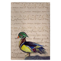 M Wood Duck Script Guest Towel