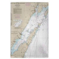 Door County, Green Bay, WI Nautical Map Guest Towel
