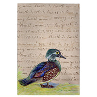 F Wood Duck Script Guest Towel