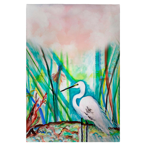 Egret in Marsh Guest Towel