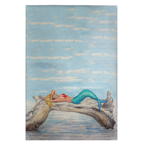 Mermaid on Log Guest Towel