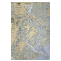 Savannah River and Wassaw Sound, GA Nautical Map Guest Towel