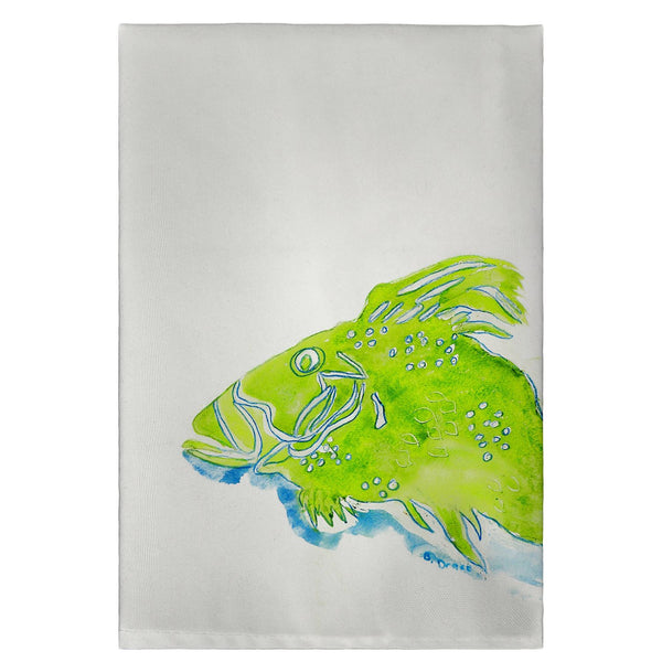 Green Fish Guest Towel