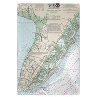 Cape May Peninsula, NJ Nautical Map Guest Towel