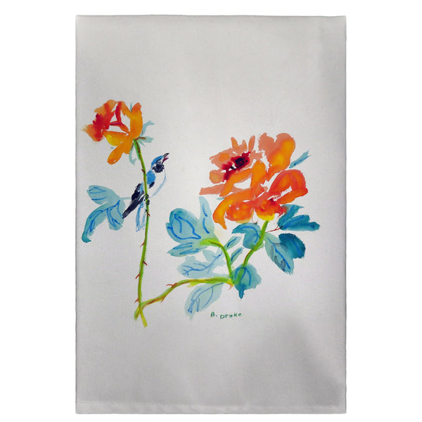 Bird and Roses Guest Towel