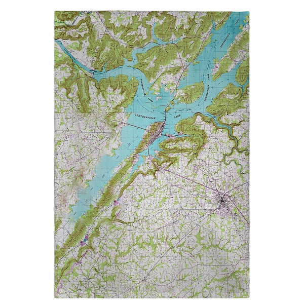 Lake Guntersville, AL Nautical Map Guest Towel