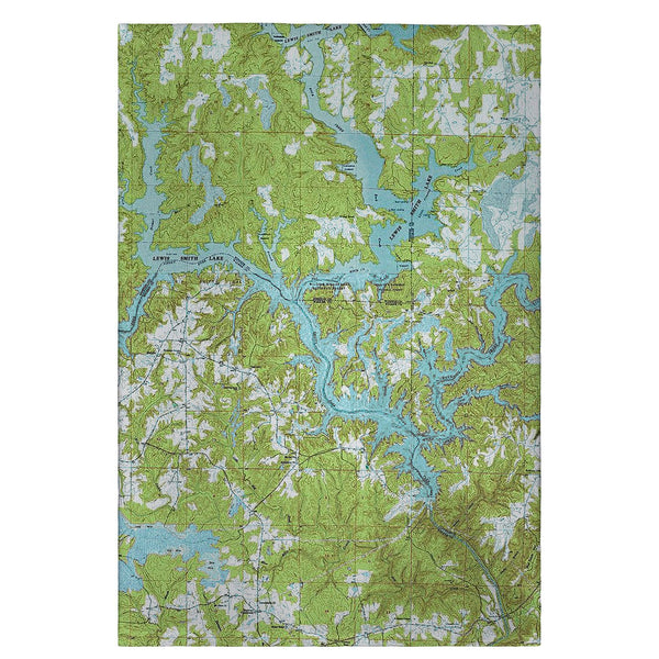 Lewis Smith Lake, AL Nautical Map Guest Towel