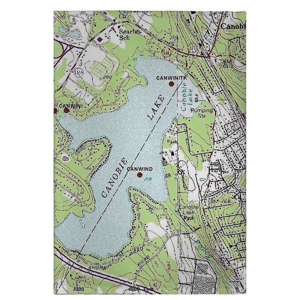 Canobie Lake, NH Nautical Map Guest Towel