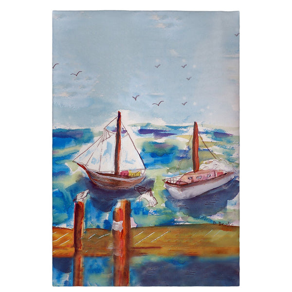 Two Sailboats Guest Towel