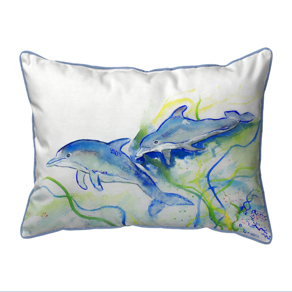 Betsy's Dolphins Corded Pillow