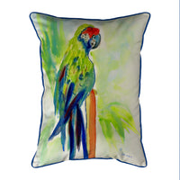 Green Parrot Corded Pillow