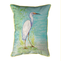 Snowy Egret Corded Pillow