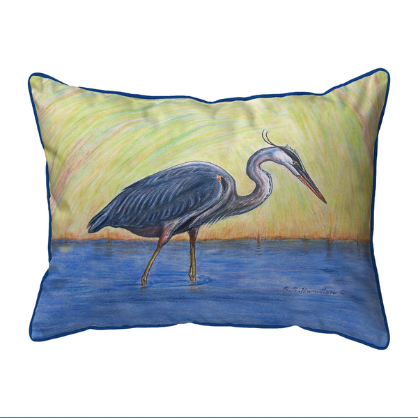 Blue Heron Corded Pillow