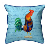 Blue Rooster Script - Corded Pillow