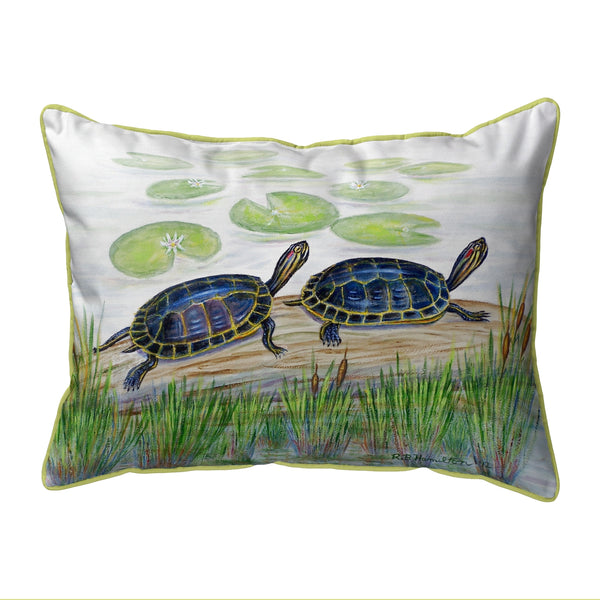 Two Turtles Corded Pillow