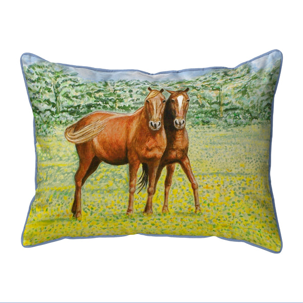 Two Horses Corded Pillow