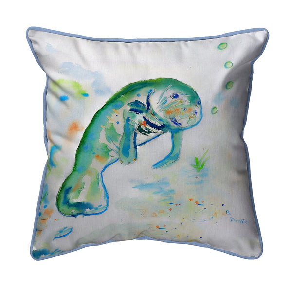 Betsy's Manatee Corded Pillow