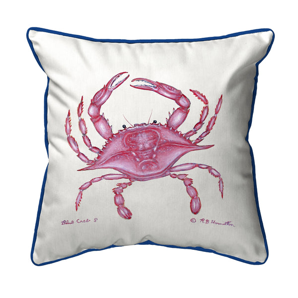 Pink Crab Corded Pillow