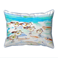 Seven Sanderlings Corded Corded Pillow