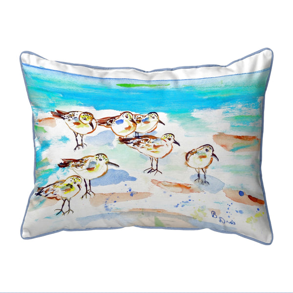 Seven Sanderlings Corded Corded Pillow