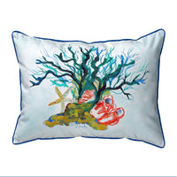 Starfish Coral Shells Corded Corded Pillow