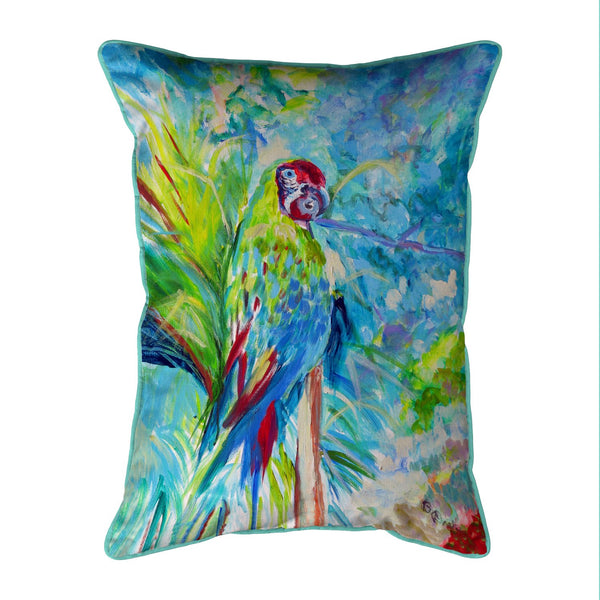 Green Parrot II Corded Pillow