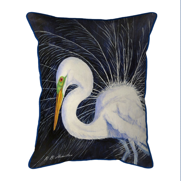 Breeding Egret Corded Pillow