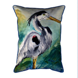 Betsy's Blue Heron Corded Pillow