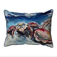 Two Red Crabs Corded Pillow