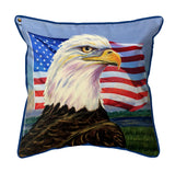 US Flag Eagle Corded Pillow