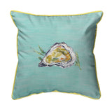 Oyster Shell - Teal Corded Pillow