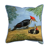 Pileated Woodpeckers Corded Pillow