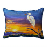 Egret Sunset Corded Pillow