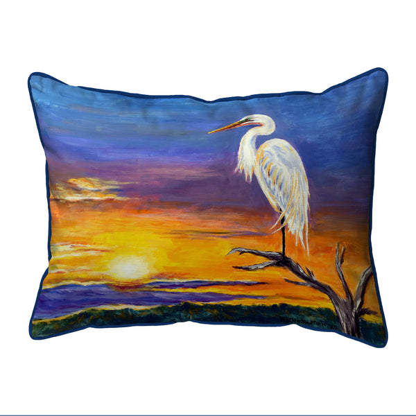 Egret Sunset Corded Pillow